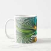 Colorful Fantasy Modern Abstract Flower Fractal Koffiemok (Links)