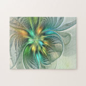 Colorful Fantasy Modern Abstract Flower Fractal Legpuzzel (Horizontaal)