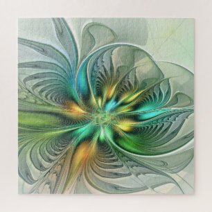 Colorful Fantasy Modern Abstract Flower Fractal Legpuzzel