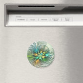 Colorful Fantasy Modern Abstract Flower Fractal Magneet (Insitu (Vaatwasser))