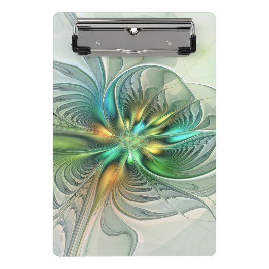 Colorful Fantasy Modern Abstract Flower Fractal Mini Klembord (Voorkant)