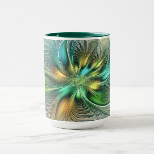 Colorful Fantasy Modern Abstract Flower Fractal Mok (Midden)