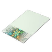 Colorful Fantasy Modern Abstract Flower Fractal Notitieblok (Schuin)