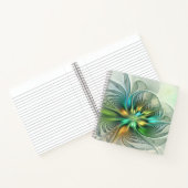 Colorful Fantasy Modern Abstract Flower Fractal Notitieboek (Binnen)