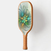 Colorful Fantasy Modern Abstract Flower Fractal Pickleball Paddle (Links)