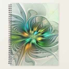 Colorful Fantasy Modern Abstract Flower Fractal Planner