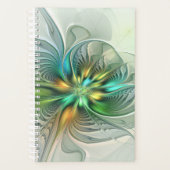 Colorful Fantasy Modern Abstract Flower Fractal Planner (Voorkant)