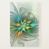 Colorful Fantasy Modern Abstract Flower Fractal Planner (Achterkant)