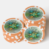 Colorful Fantasy Modern Abstract Flower Fractal Poker Chips (Opstapeling)
