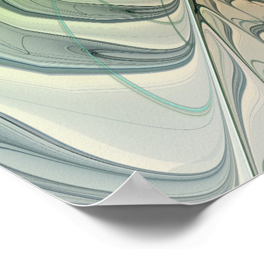 Colorful Fantasy Modern Abstract Flower Fractal Poster (Hoek)