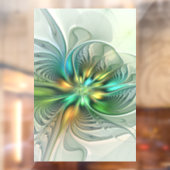 Colorful Fantasy Modern Abstract Flower Fractal Raamsticker (Vel 2)