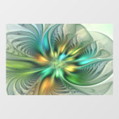 Colorful Fantasy Modern Abstract Flower Fractal Raamsticker (Vel)
