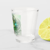 Colorful Fantasy Modern Abstract Flower Fractal Shot Glas (Rechts)