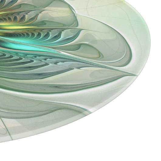 Colorful Fantasy Modern Abstract Flower Fractal Snijplank (Hoek)