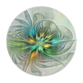 Colorful Fantasy Modern Abstract Flower Fractal Snijplank