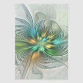 Colorful Fantasy Modern Abstract Flower Fractal Tissuepapier (Voorkant)