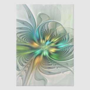 Colorful Fantasy Modern Abstract Flower Fractal Tissuepapier