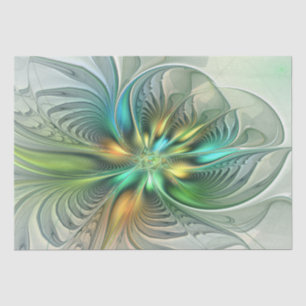 Colorful Fantasy Modern Abstract Flower Fractal Tissuepapier