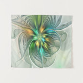Colorful Fantasy Modern Abstract Flower Fractal Wandkleed (Voorkant (horizontaal))