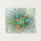 Colorful Fantasy Modern Abstract Flower Fractal Wandkleed (Voorkant (horizontaal))