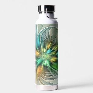 Colorful Fantasy Modern Abstract Flower Fractal Waterfles