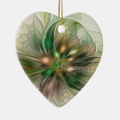Colorful Fantasy Modern Abstract Fractal Flower Keramisch Ornament (Rechts)