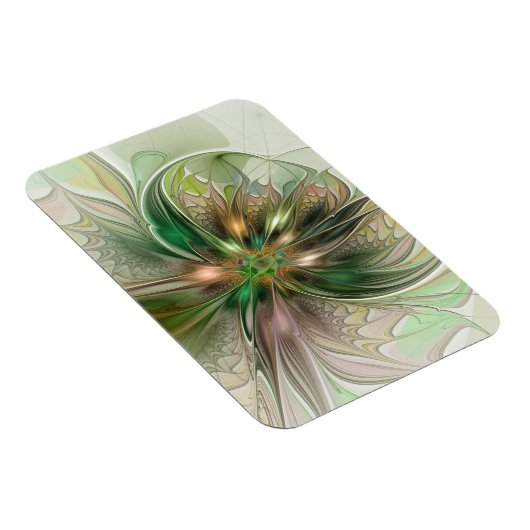 Colorful Fantasy Modern Abstract Fractal Flower Magneet (Rechterzijde)