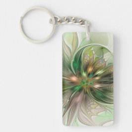 Colorful Fantasy Modern Abstract Fractal Flower Sleutelhanger
