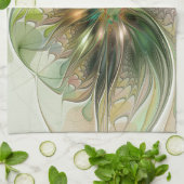 Colorful Fantasy Modern Abstract Fractal Flower Theedoek (Gevouwen)