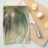 Colorful Fantasy Modern Abstract Fractal Flower Theedoek (Quarter Fold)