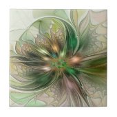 Colorful Fantasy Modern Abstract Fractal Tegeltje (Voorkant)