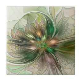 Colorful Fantasy Modern Abstract Fractal Tegeltje