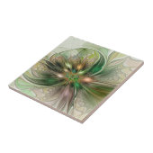 Colorful Fantasy Modern Abstract Fractal Tegeltje (Zijkant)