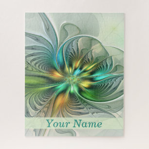 Colorful Fantasy Moderne Abstracte Art Flower Legpuzzel
