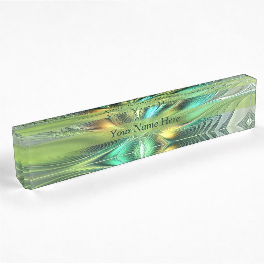 Colorful Fantasy Moderne Abstracte Art Flower Titl Naambordje