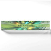 Colorful Fantasy Moderne Abstracte Art Flower Titl Naambordje (Voorkant)