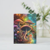 Colorful Fantasy Mushrooms Briefkaart (Staand voorkant)