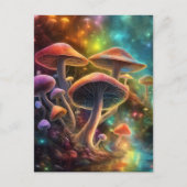 Colorful Fantasy Mushrooms Briefkaart (Voorkant)