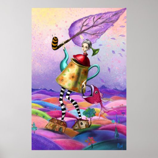 Colorful Fantasy Poster Print (Voorkant)