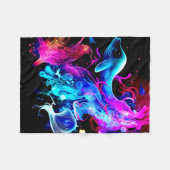 COLORFUL FANTASY ZEE CREATURES FLEECE BLANKET DEKEN (Voorkant (Horizontaal))