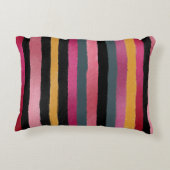 Colorful Farmhouse Stripes Accent Kussen (Achterkant)