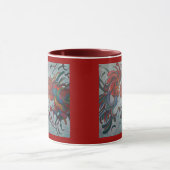 Colorful Farmyard Roosters Mok (Midden)