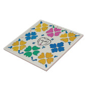 Colorful Fauvist Flowers & Face Tegeltje (Zijkant)