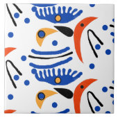 Colorful Fauvist Shapes Ceramic Tile Tegeltje (Voorkant)