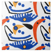 Colorful Fauvist Shapes Ceramic Tile Tegeltje (Voorkant)