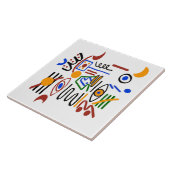 Colorful Fauvist Shapes Tegeltje (Zijkant)