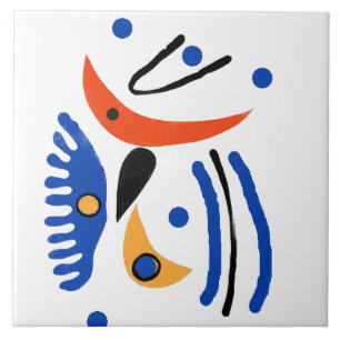 Colorful Fauvist Shapes Tegeltje