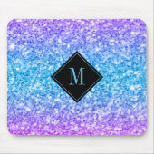 Colorful Faux Glitter Monogram Muismat (Voorkant)