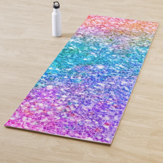 Colorful Faux Glitter Ombre Yogamat (In situ)