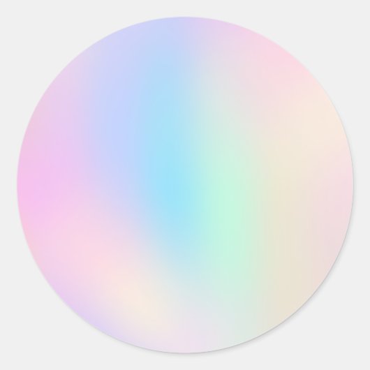 Colorful Faux Holo Trendy Classic Round Sticker (Voorkant)